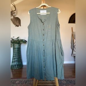 Not Perfect Linen dress - green - XL
